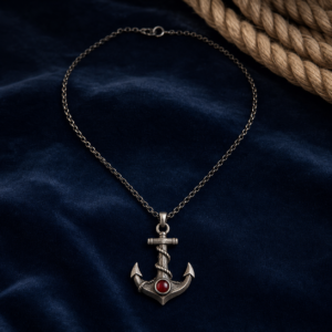 Pendentif ancre en argent vieilli — L’Ancre du Dernier Quart
