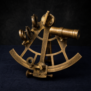 Sextant décoratif en laiton — Le Calculateur des Marées