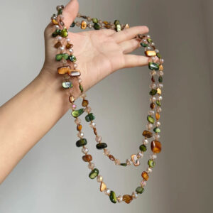 Collier pirate double rang aux coquillages — Marée des Tropiques