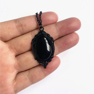Collier pirate camée noir — Ombre de la Vigie