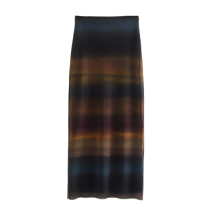 Jupe pirate longue en maille dégradée noir et brun cuivré