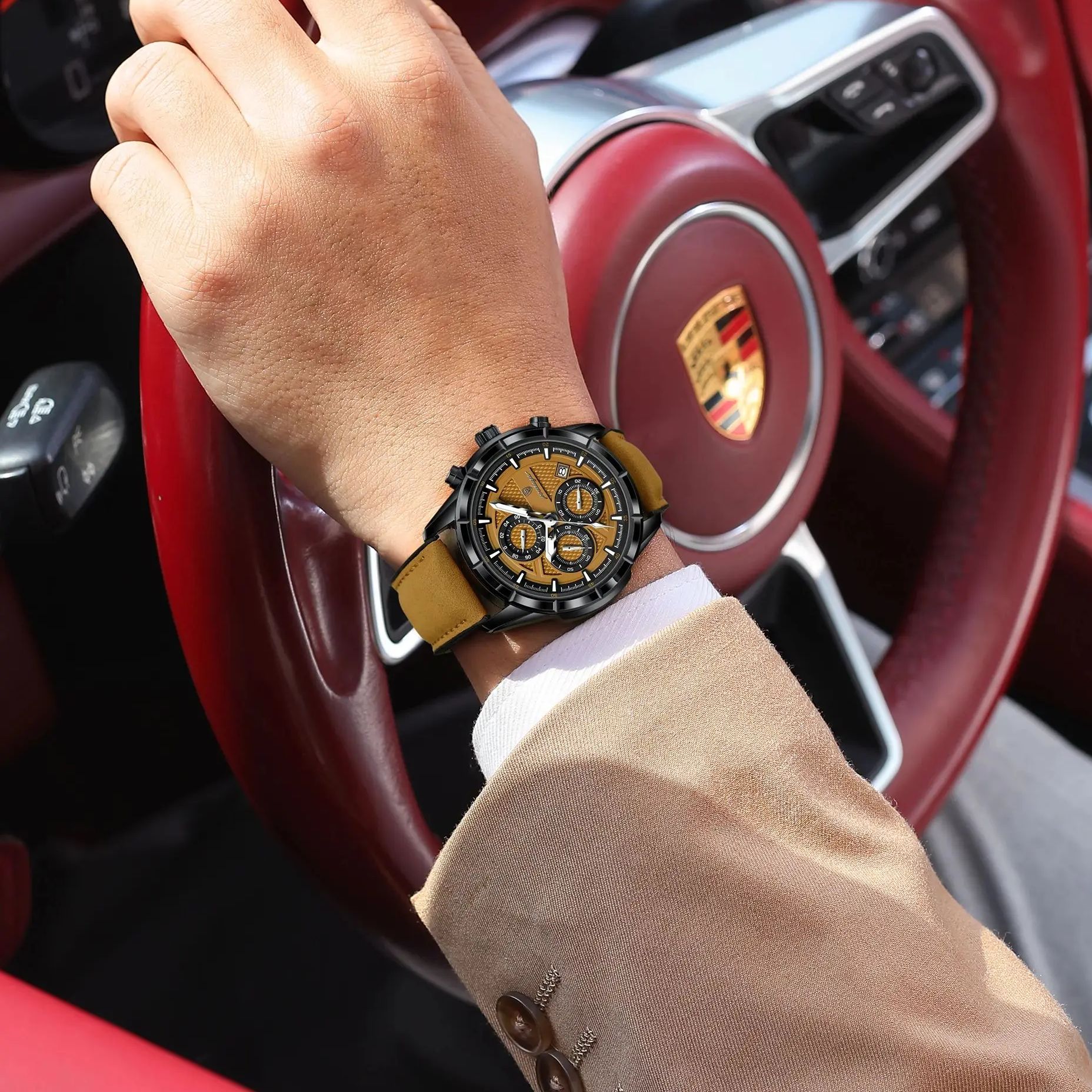 Montre pirate chronographe noire — Quartier du Temps – Image 3
