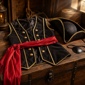 Costume enfant corsaire noir et rouge — Le Petit Gabier