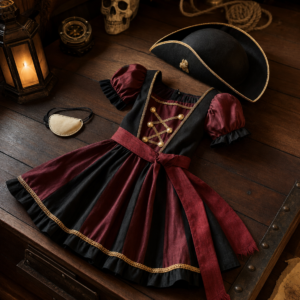 Costume pirate fille avec robe et accessoires – La Moussaillonne du Bal