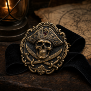 Broche pirate tête de mort — L’Emblème du Pavillon
