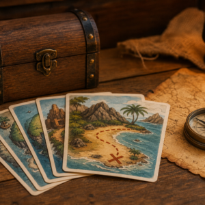 Cartes de chasse au trésor pirate — L’Île aux Indices