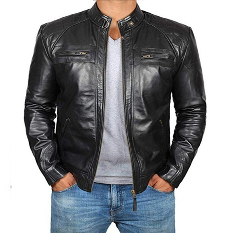 Veste pirate noire col montant