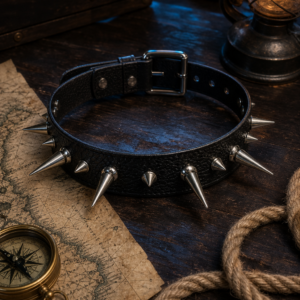 Collier ras-du-cou pirate à pointes argentées — Le Gorgerin du Black Tide